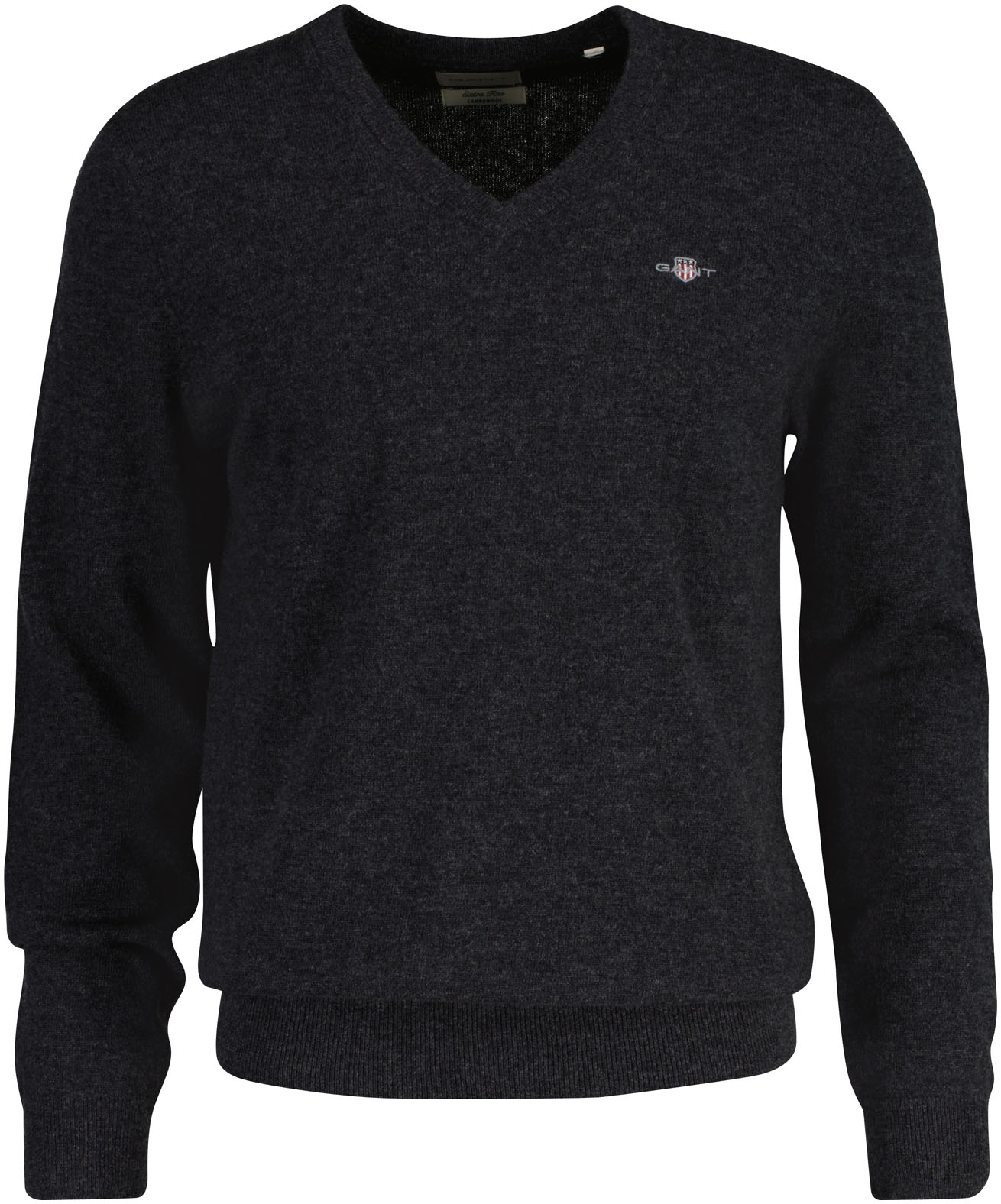 Gant V-Ausschnitt-Pullover »EXTRAFINE LAMBSWOOL V-NECK«, mit Logostickerei von Gant