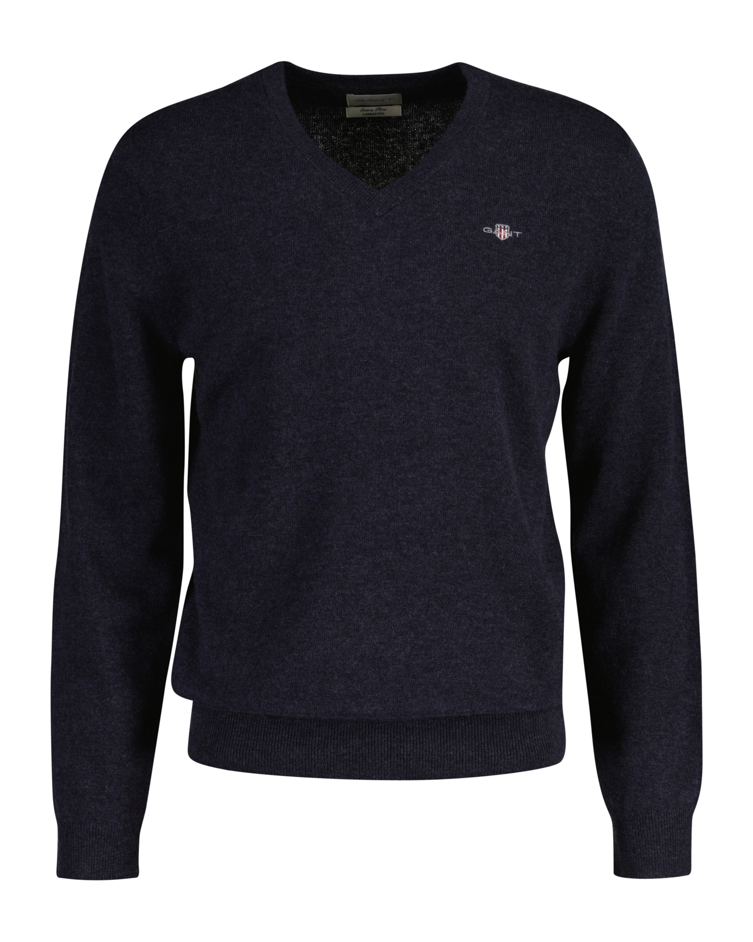 Gant V-Ausschnitt-Pullover »EXTRAFINE LAMBSWOOL V-NECK«, mit Logostickerei von Gant