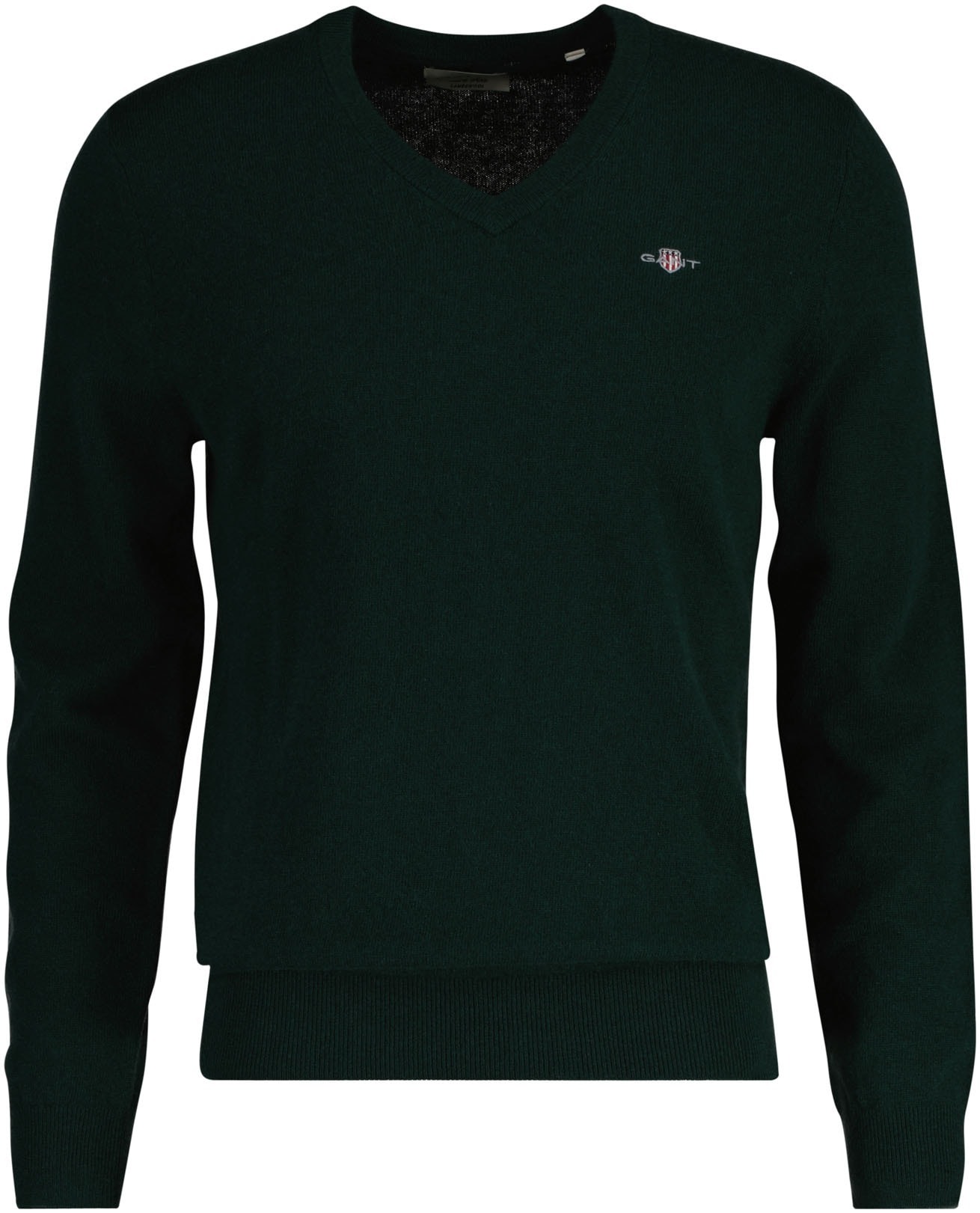 Gant V-Ausschnitt-Pullover »EXTRAFINE LAMBSWOOL V-NECK«, mit Logostickerei von Gant