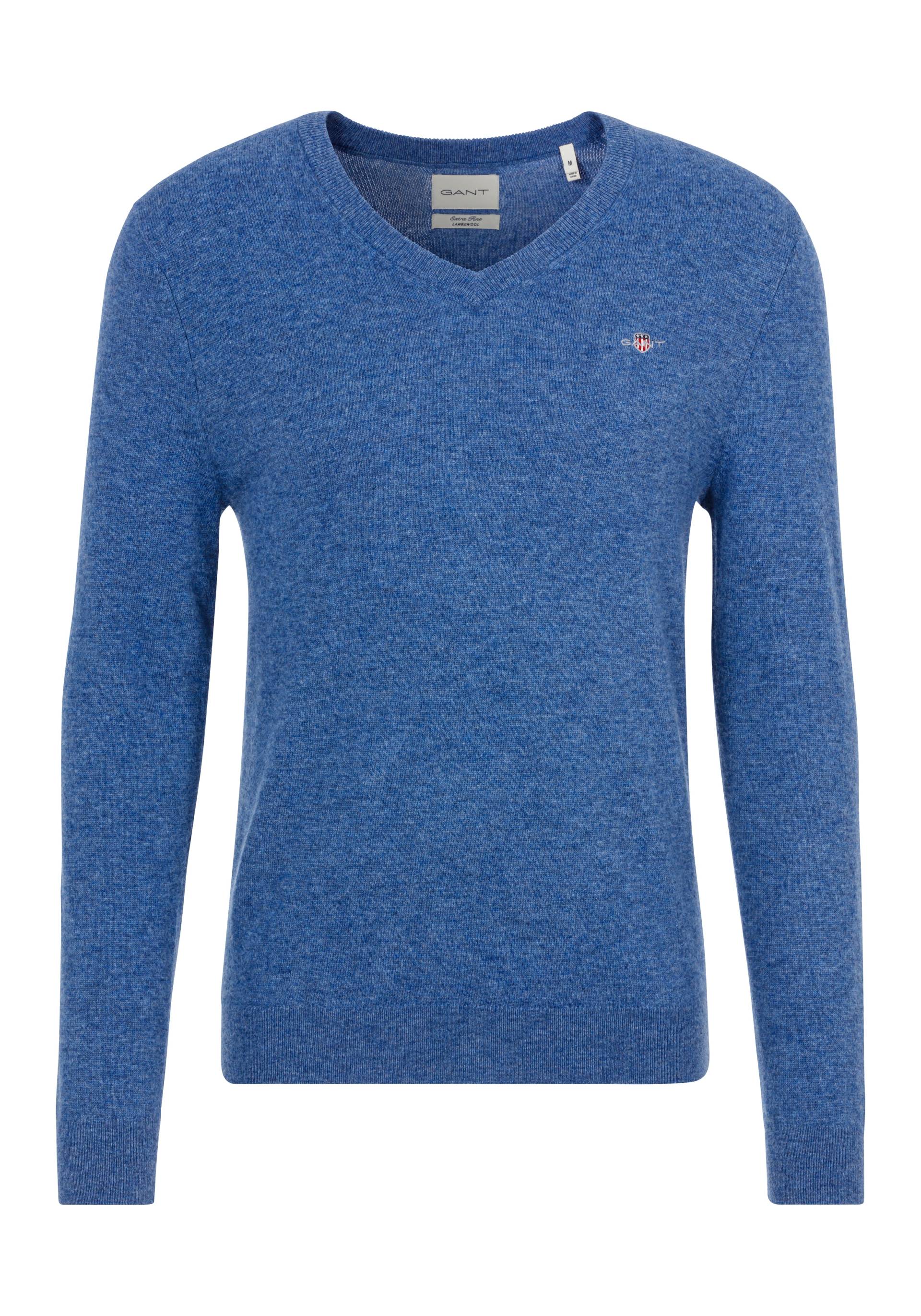 Gant V-Ausschnitt-Pullover »EXTRAFINE LAMBSWOOL V-NECK«, mit Logostickerei Gant V-Ausschnitt-Pullover »EXTRAFINE LAMBSWOOL V-NECK«, mit Logostickerei von Gant