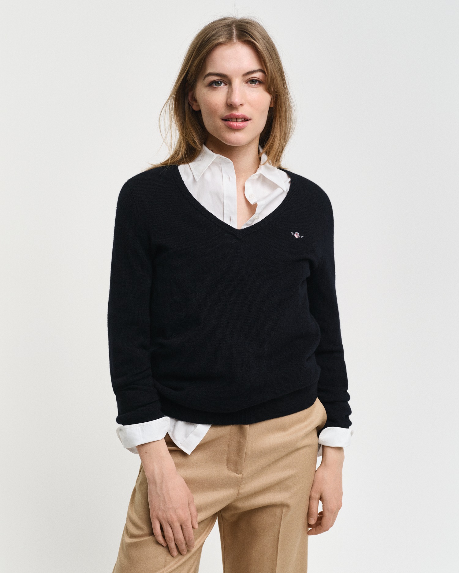 Gant V-Ausschnitt-Pullover »EXTRAFINE LAMBSWOOL V-NECK« Gant V-Ausschnitt-Pullover »EXTRAFINE LAMBSWOOL V-NECK« von Gant