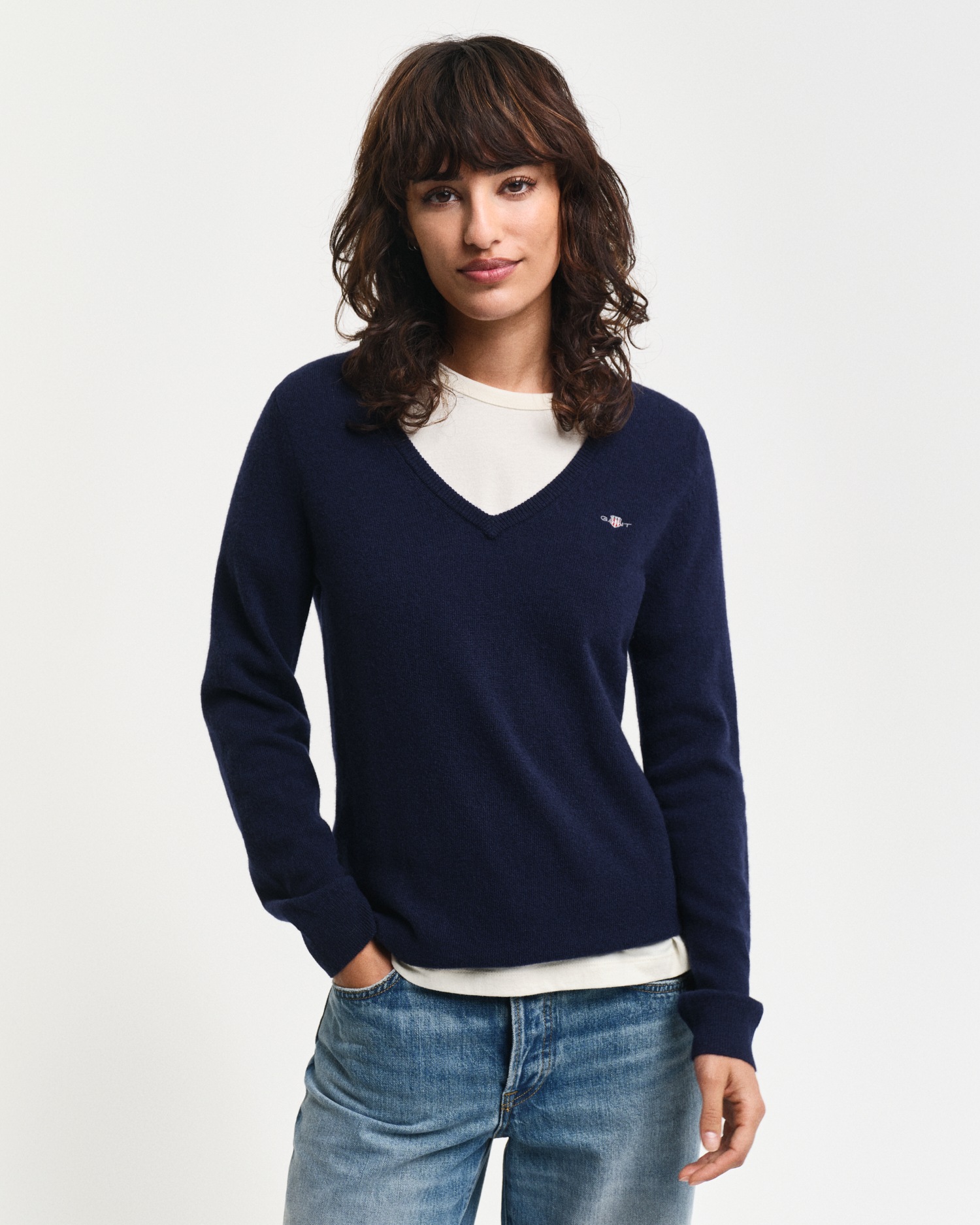 Gant V-Ausschnitt-Pullover »EXTRAFINE LAMBSWOOL V-NECK« Gant V-Ausschnitt-Pullover »EXTRAFINE LAMBSWOOL V-NECK« von Gant