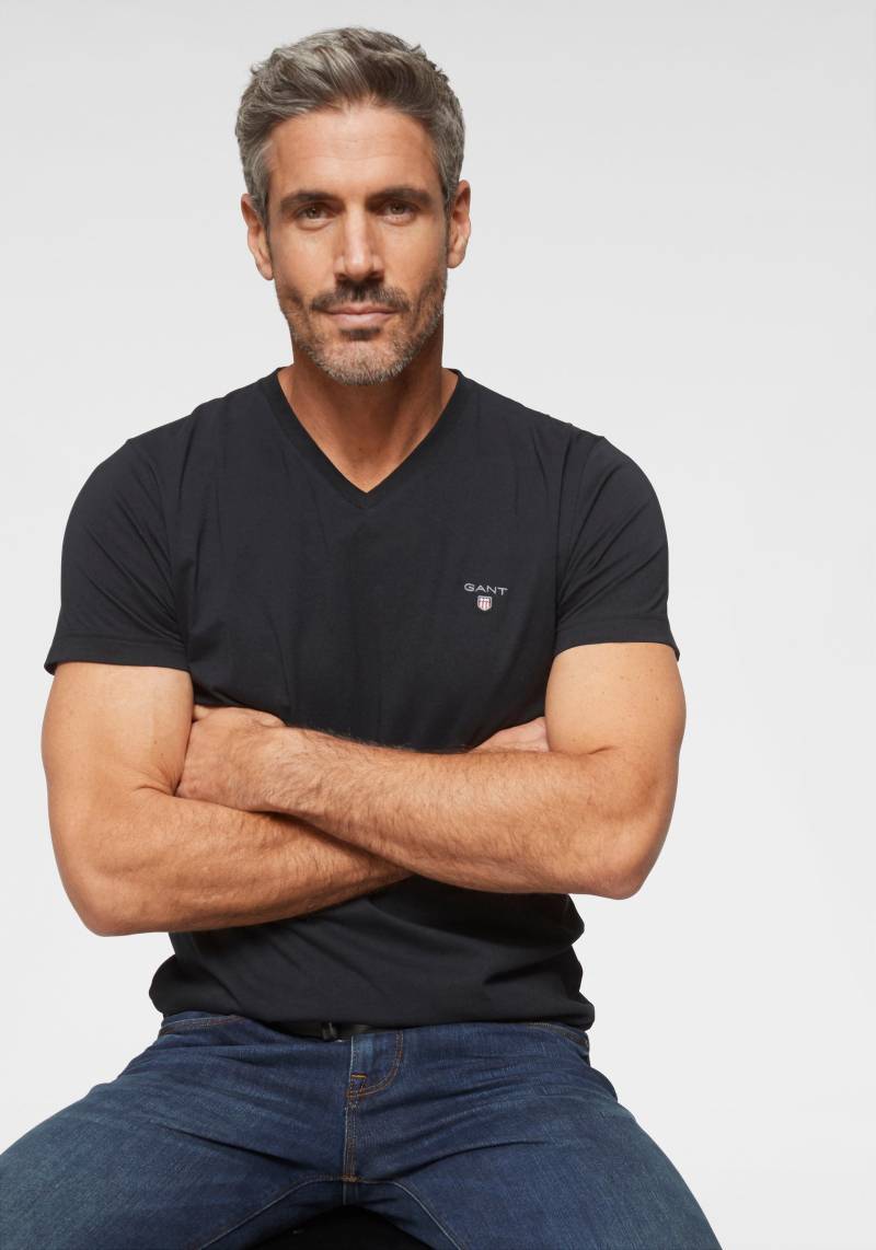 Gant V-Shirt, mit Blende von Gant