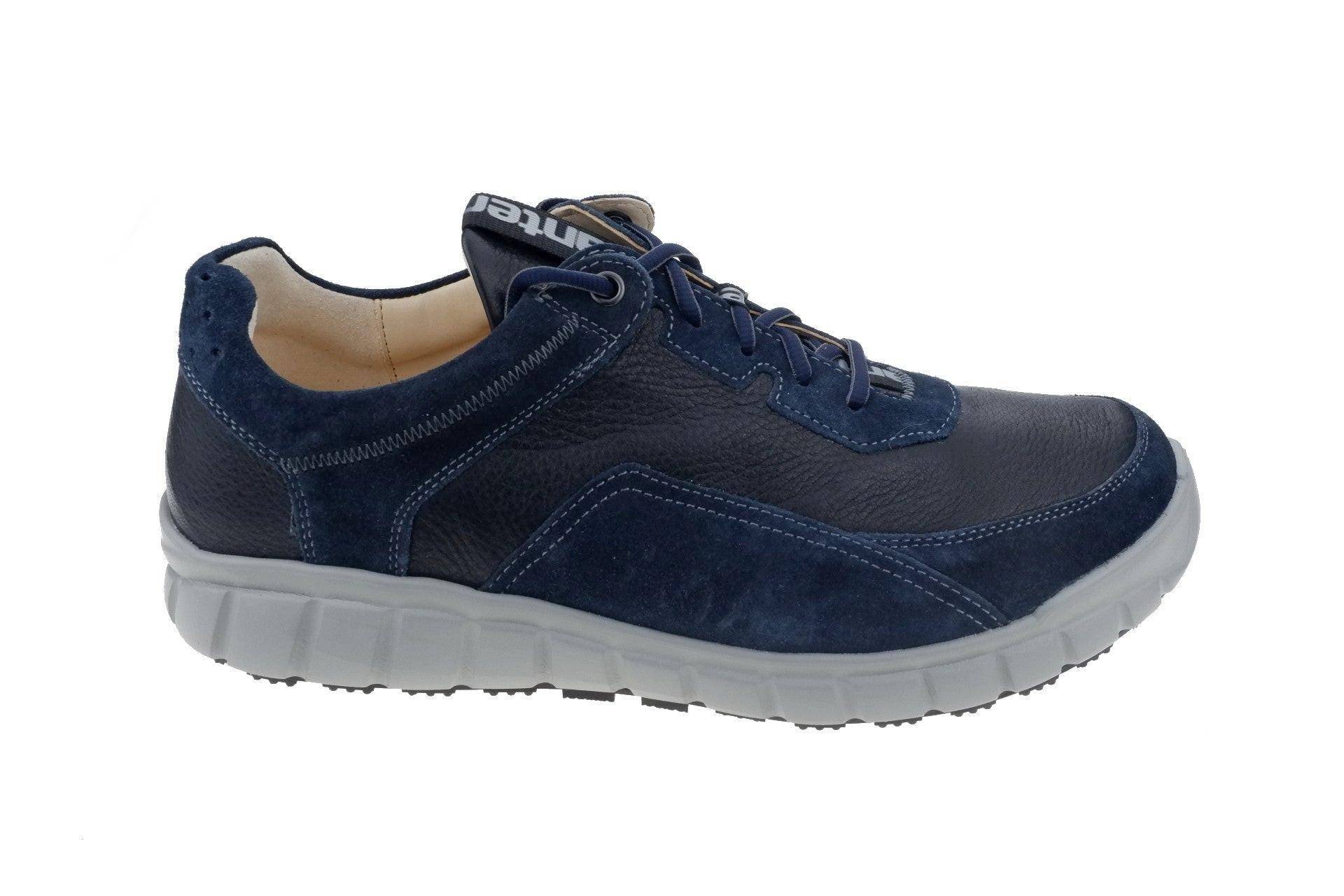 Evo - Leder Sneaker Herren Blau 41 von Ganter