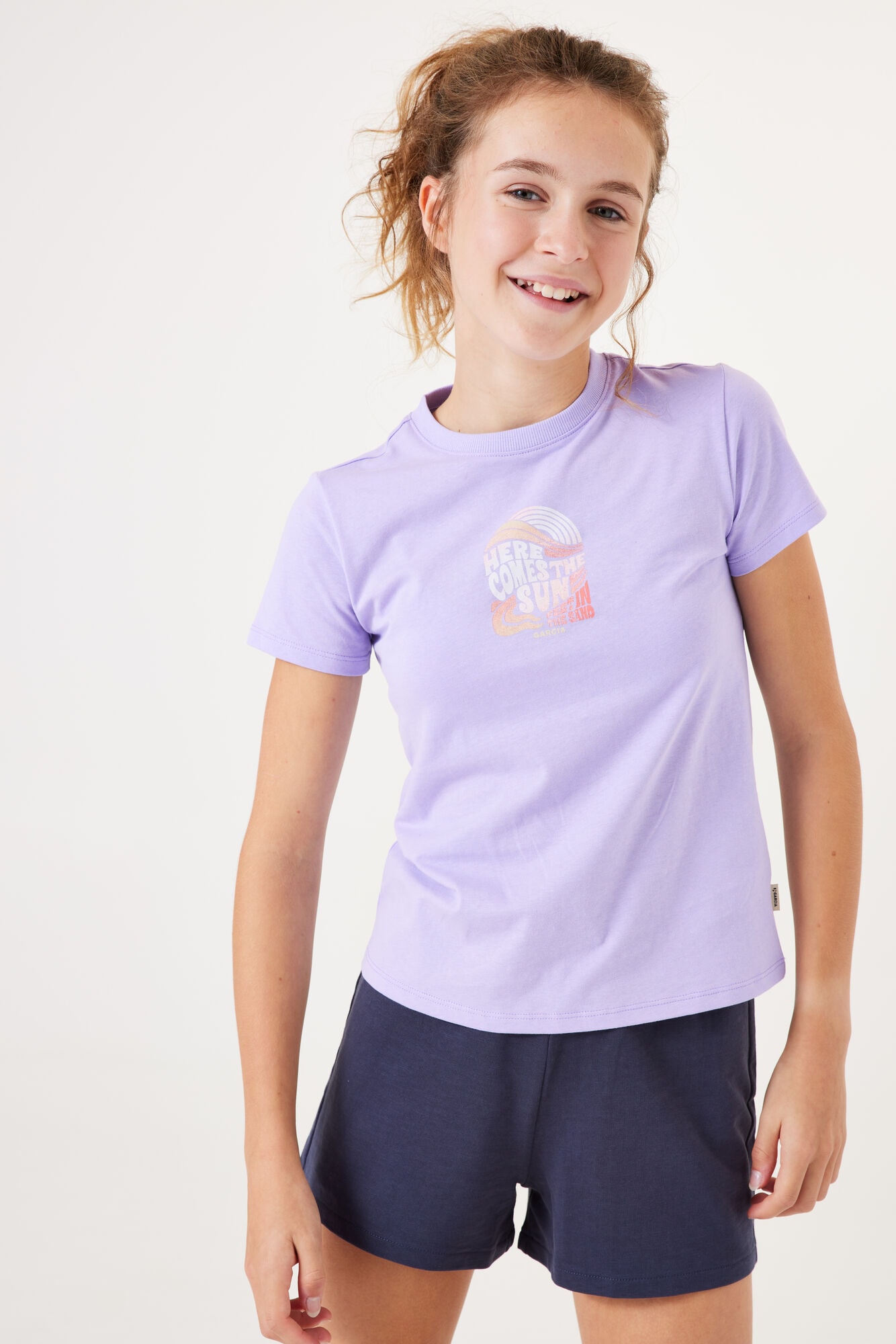 Garcia T-Shirt, for GIRLS, mit Wording Print von Garcia