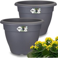 Blumentopf 2er-Set Anthrazit 35x26cm 11,8L von Gardebruk®