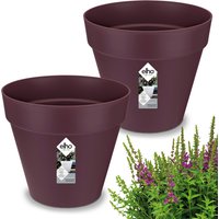 Blumentopf 2er-Set Maulbeere Matt 25x22cm 5,5L von Gardebruk®