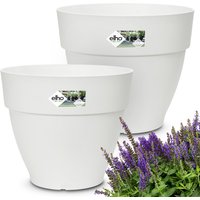 Blumentopf 2er-Set Weiß 25x21cm 6,5L von Gardebruk®