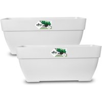 Blumentopf 2er-Set Weiß 80x33x35cm 63L von Gardebruk®