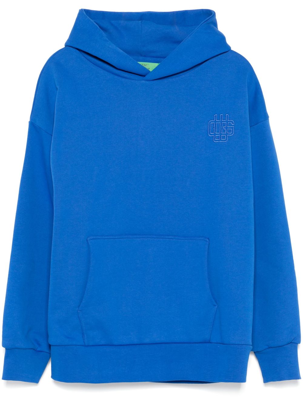 Garment workshop double layer embroidered logo hoodie - Blue von Garment workshop