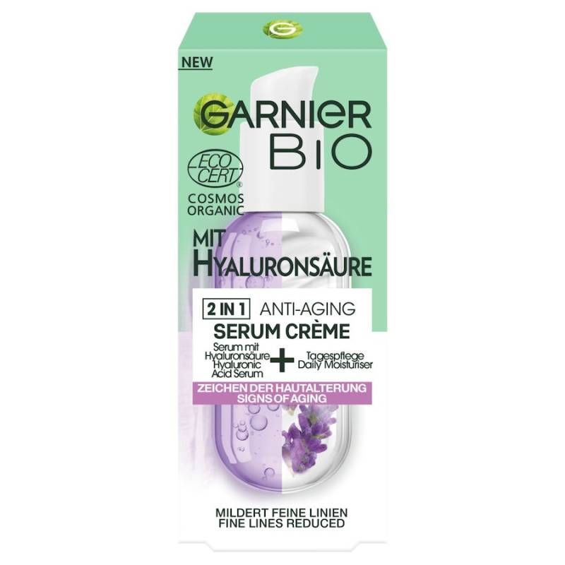 Garnier Bio Garnier Bio Lavendel 2-in-1 Anti-Aging Serum Crème mit Hyaluronsäure allinone_pflege 50.0 ml von Garnier