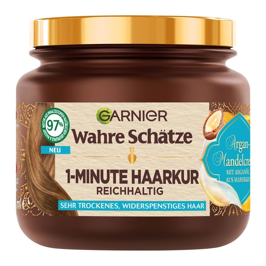 Garnier Wahre Schätze Garnier Wahre Schätze 1-Minute Haarkur – reichhaltig mit Arganöl haarkur 340.0 ml von Garnier