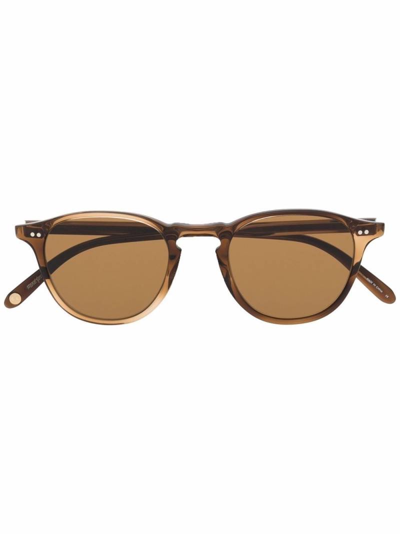 Garrett Leight Hampton clip-on round sunglasses - Brown von Garrett Leight