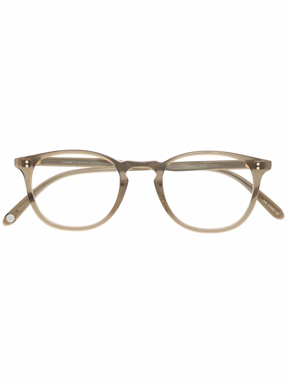 Garrett Leight Kinney round-frame glasses - Green von Garrett Leight