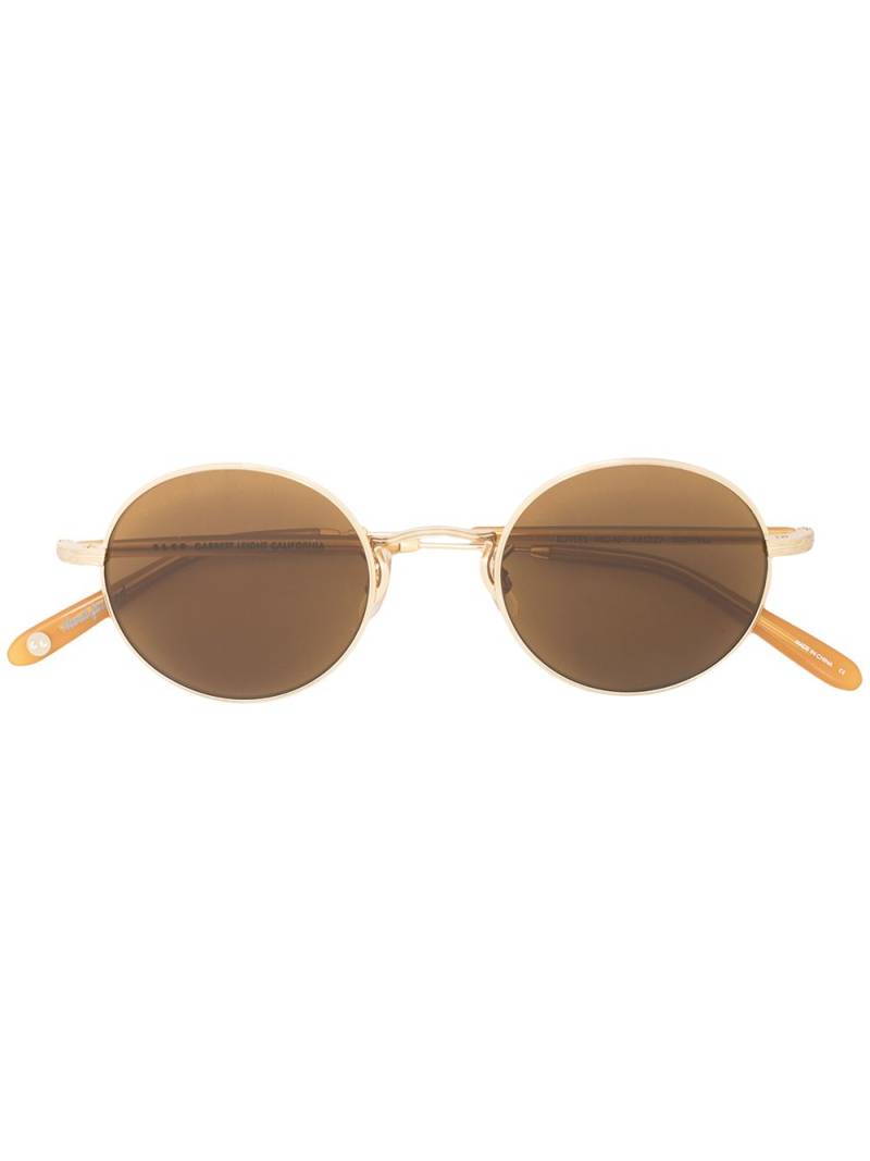 Garrett Leight Lovers oval frame sunglasses - Brown von Garrett Leight