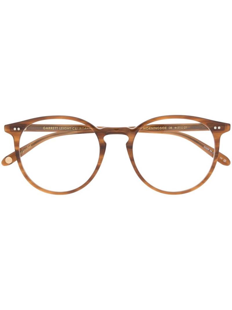 Garrett Leight Morningside round-frame optical glasses - Brown von Garrett Leight