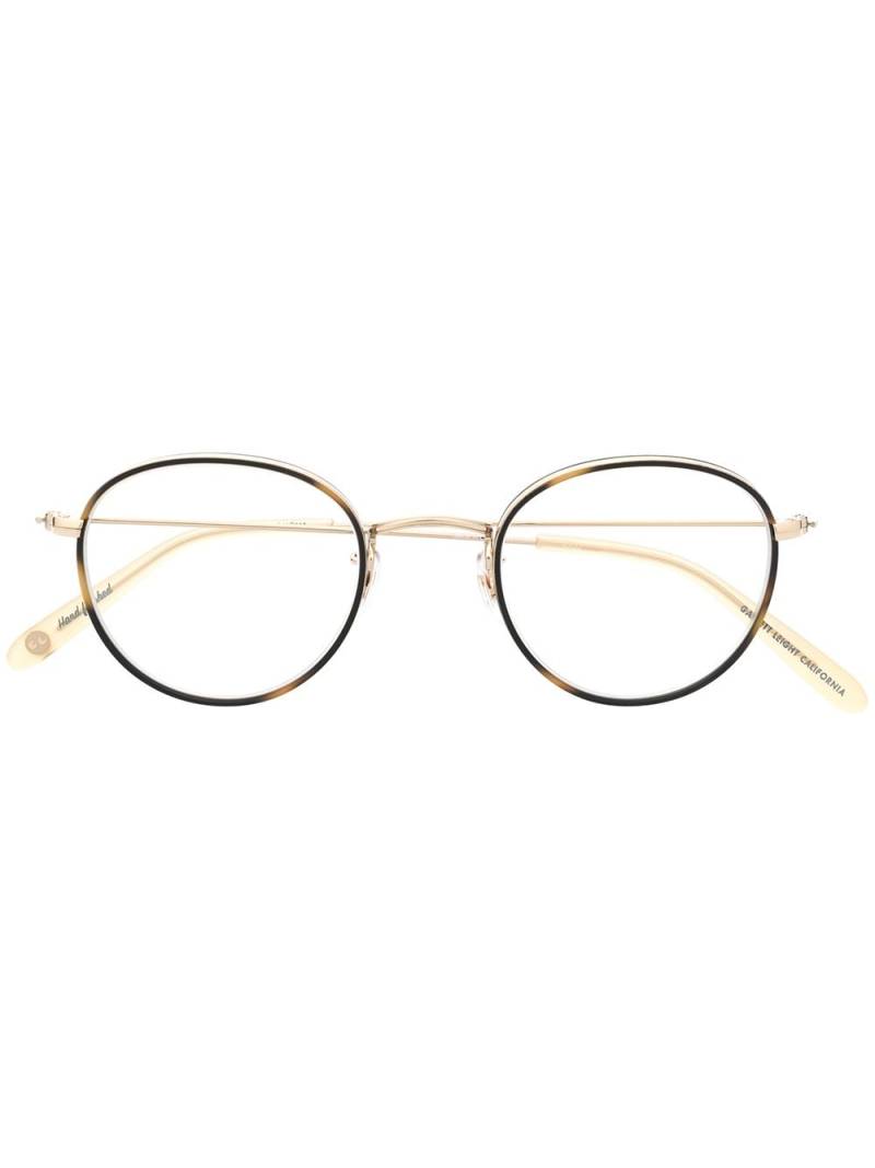 Garrett Leight Paloma oversized round glasses - Gold von Garrett Leight