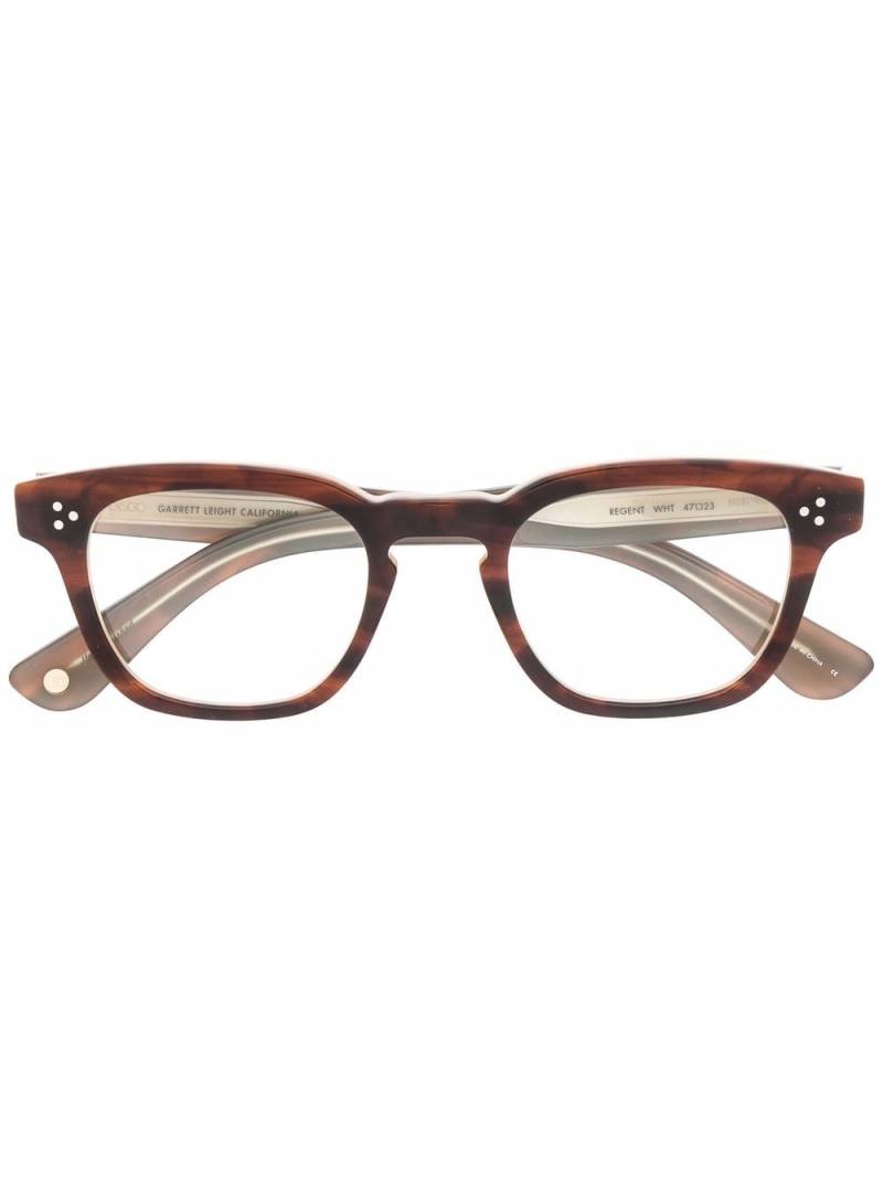 Garrett Leight Regent square frame glasses - Brown von Garrett Leight