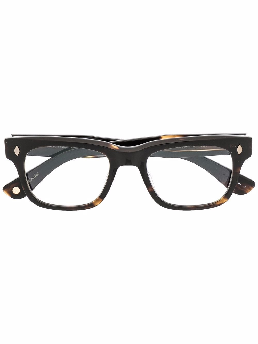 Garrett Leight Troubadour square frame glasses - Brown von Garrett Leight