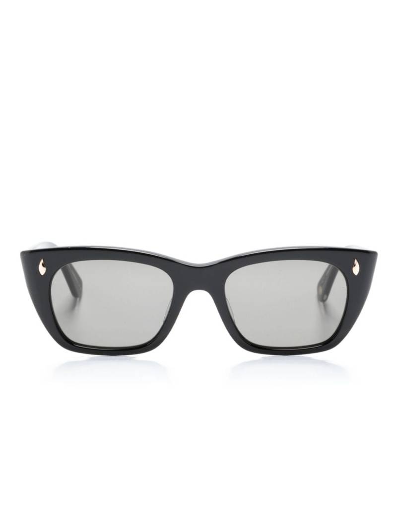 Garrett Leight Webster rectangle-frame sunglasses - Black von Garrett Leight