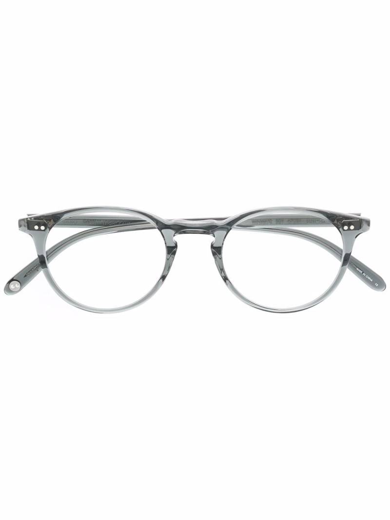 Garrett Leight Winward round frame glasses - Grey von Garrett Leight