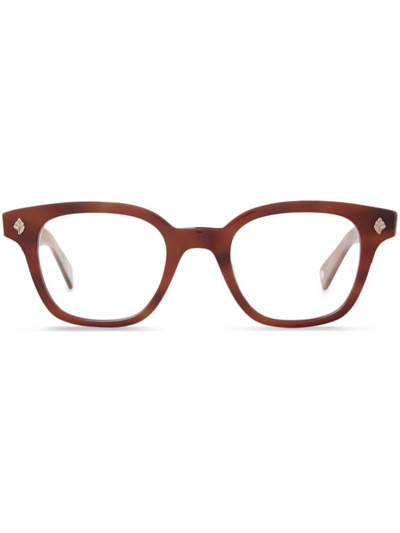 Garrett Leight geometric-frame glasses - Brown von Garrett Leight