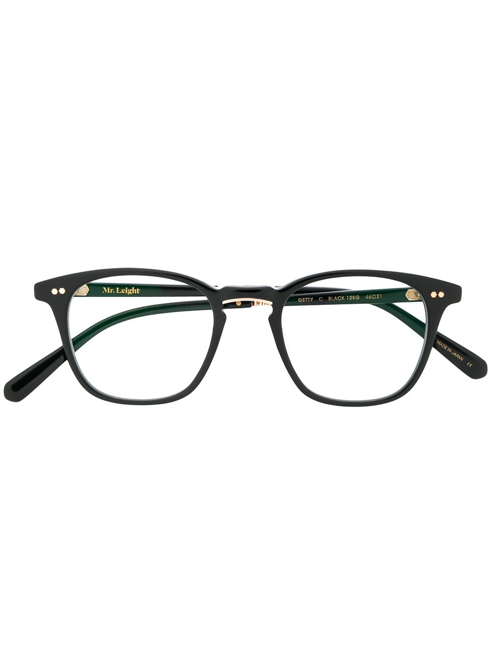 Garrett Leight square frame glasses - Black von Garrett Leight