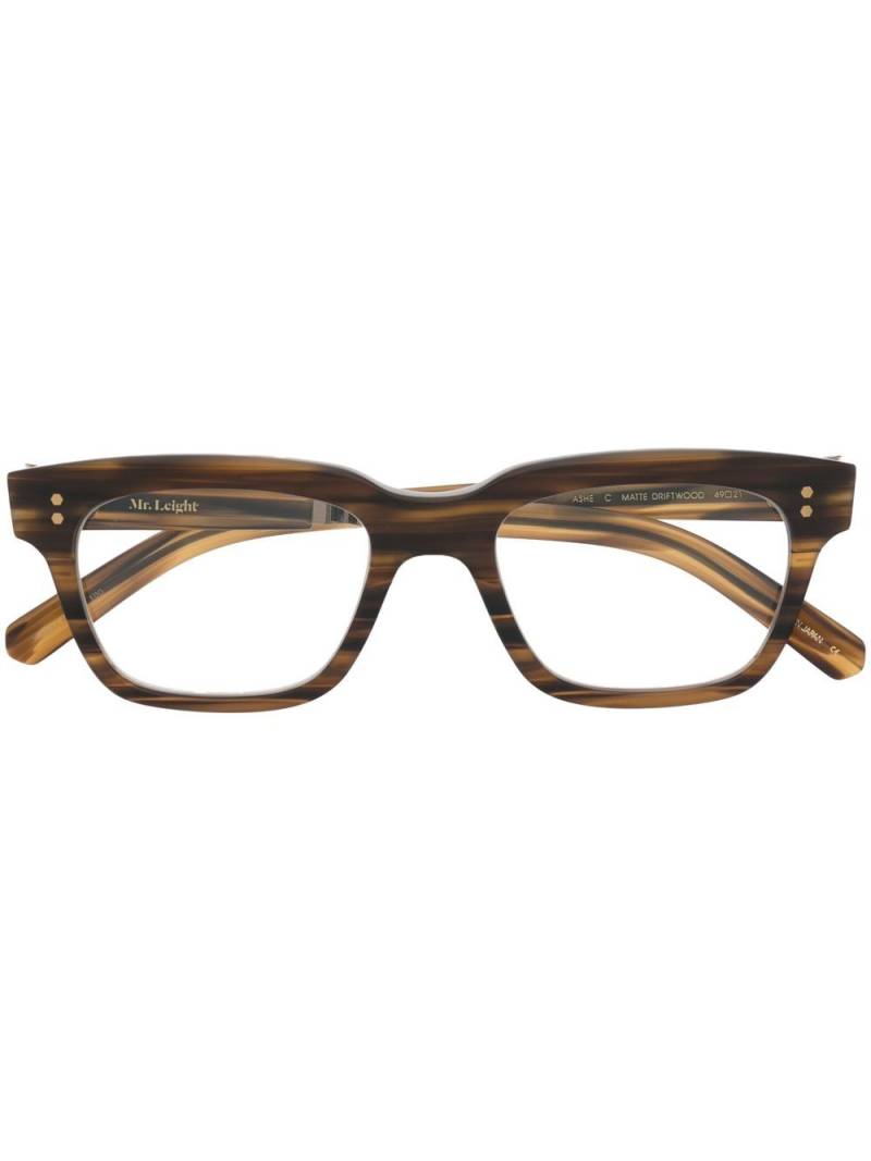 Garrett Leight tortoiseshell-effect square-frame glasses - Brown von Garrett Leight