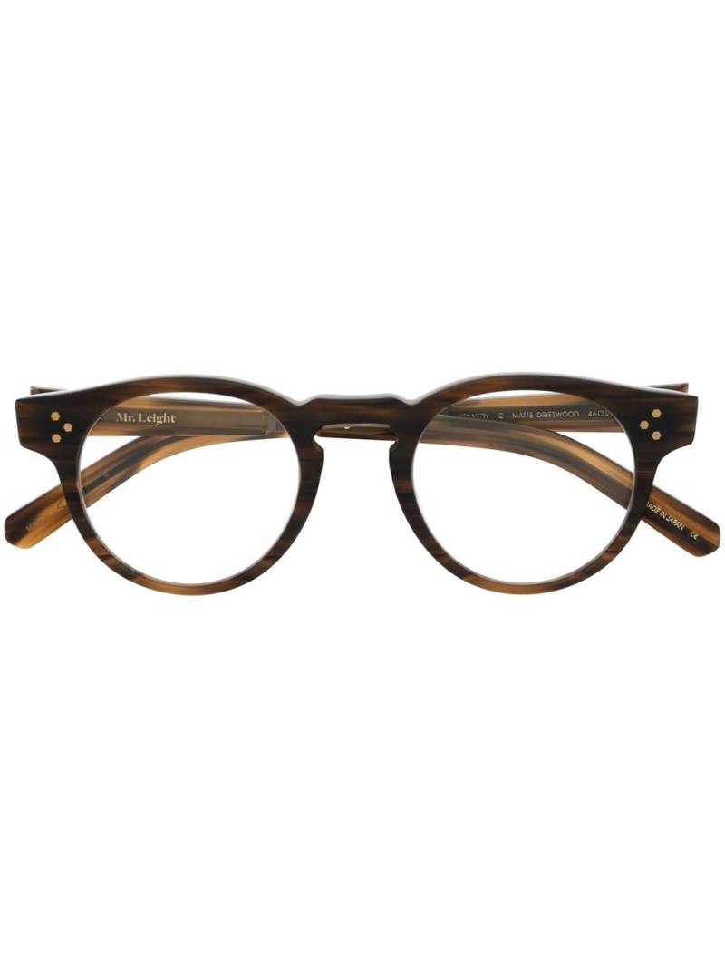 Garrett Leight tortoiseshell round-frame glasses - Brown von Garrett Leight