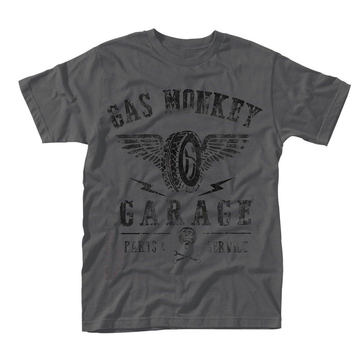 Tyres Parts Service Tshirt Damen Grau M von Gas Monkey Garage