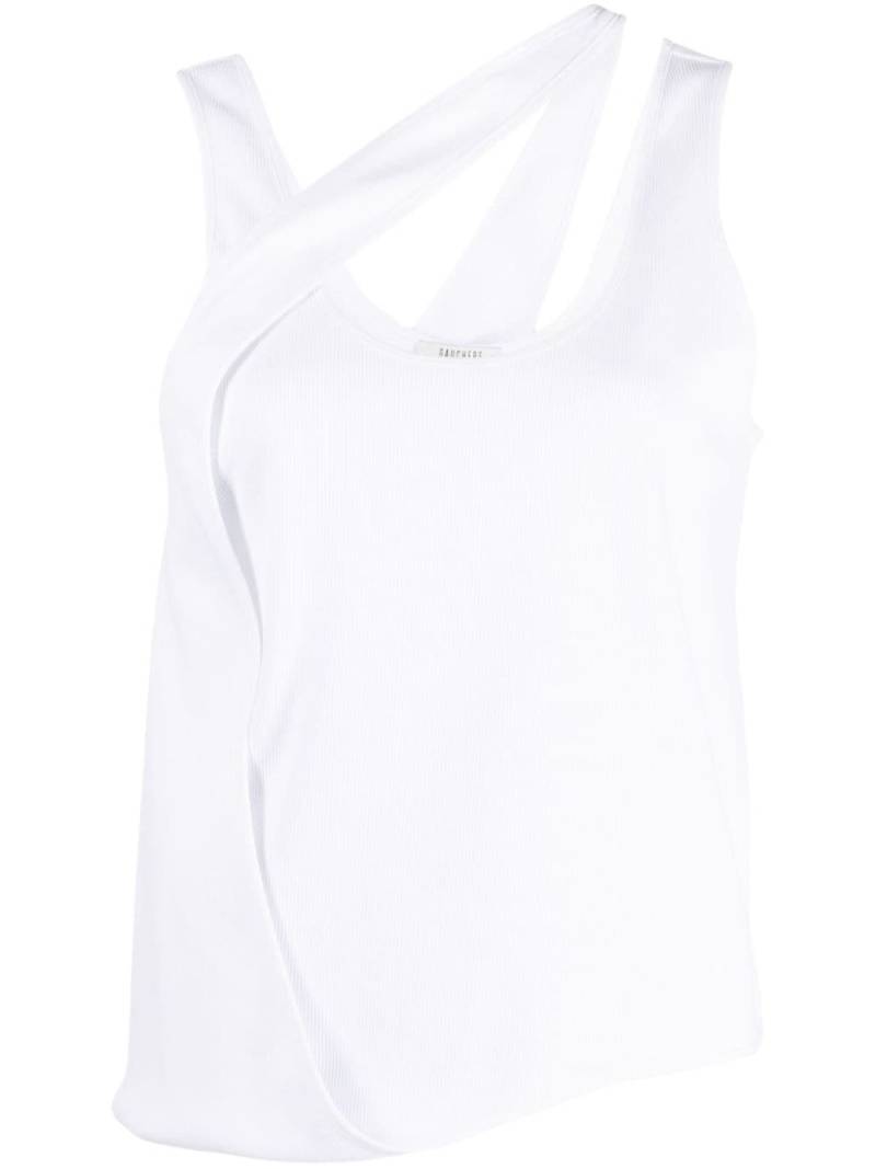 Gauchère Mirror ribbed tank top - White von Gauchère