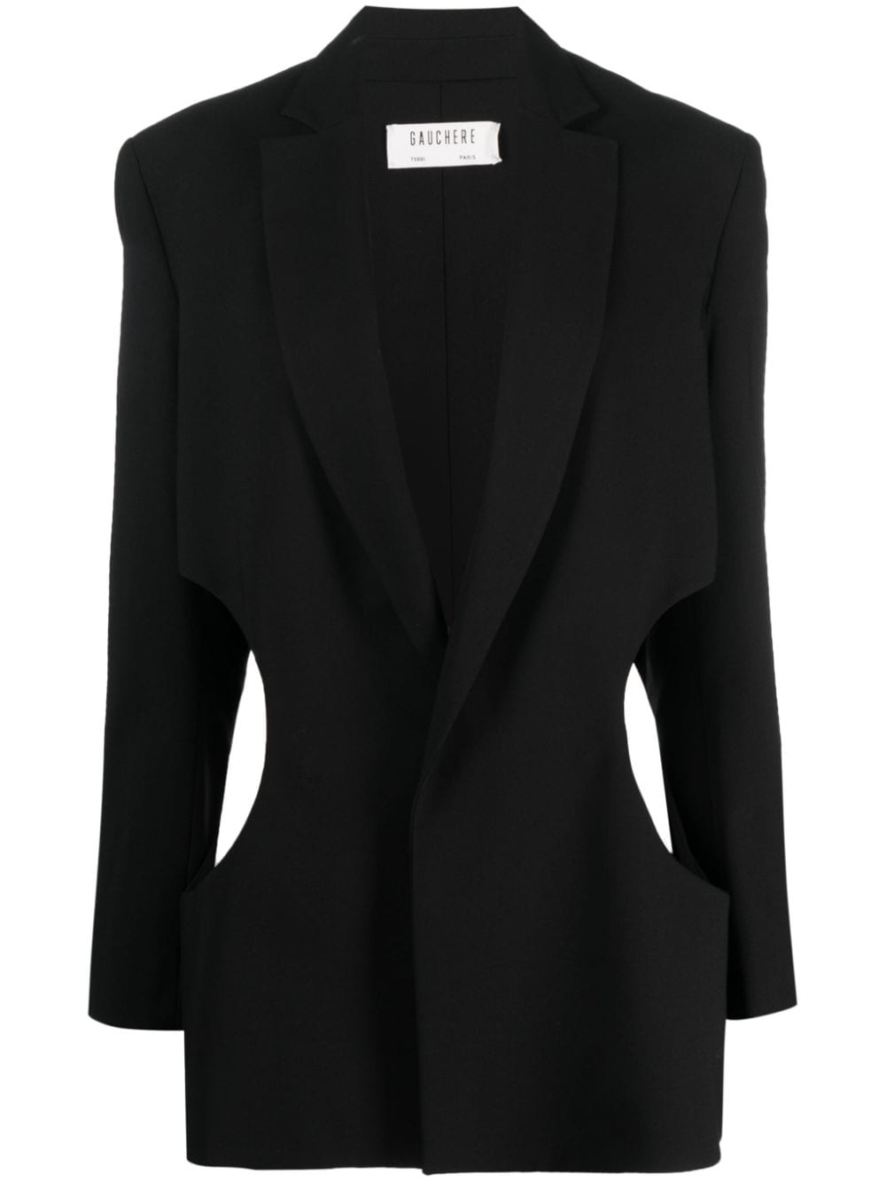 Gauchère cut-out single-breasted blazer - Black von Gauchère