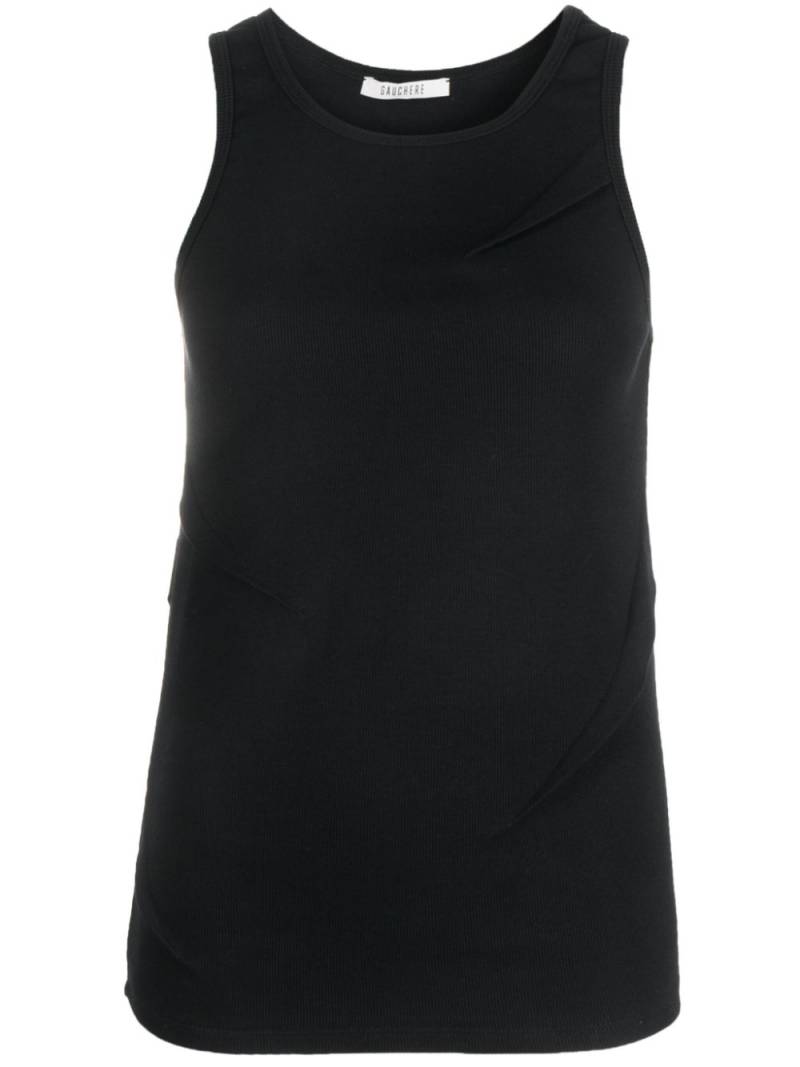 Gauchère round-neck sleeveless tank top - Black von Gauchère