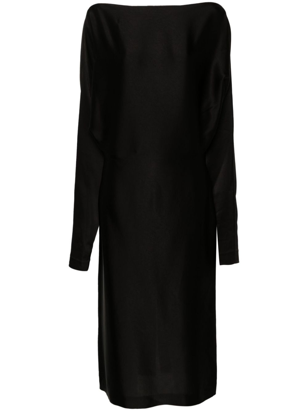 Gauchère scoop-neck midi satin dress - Black von Gauchère