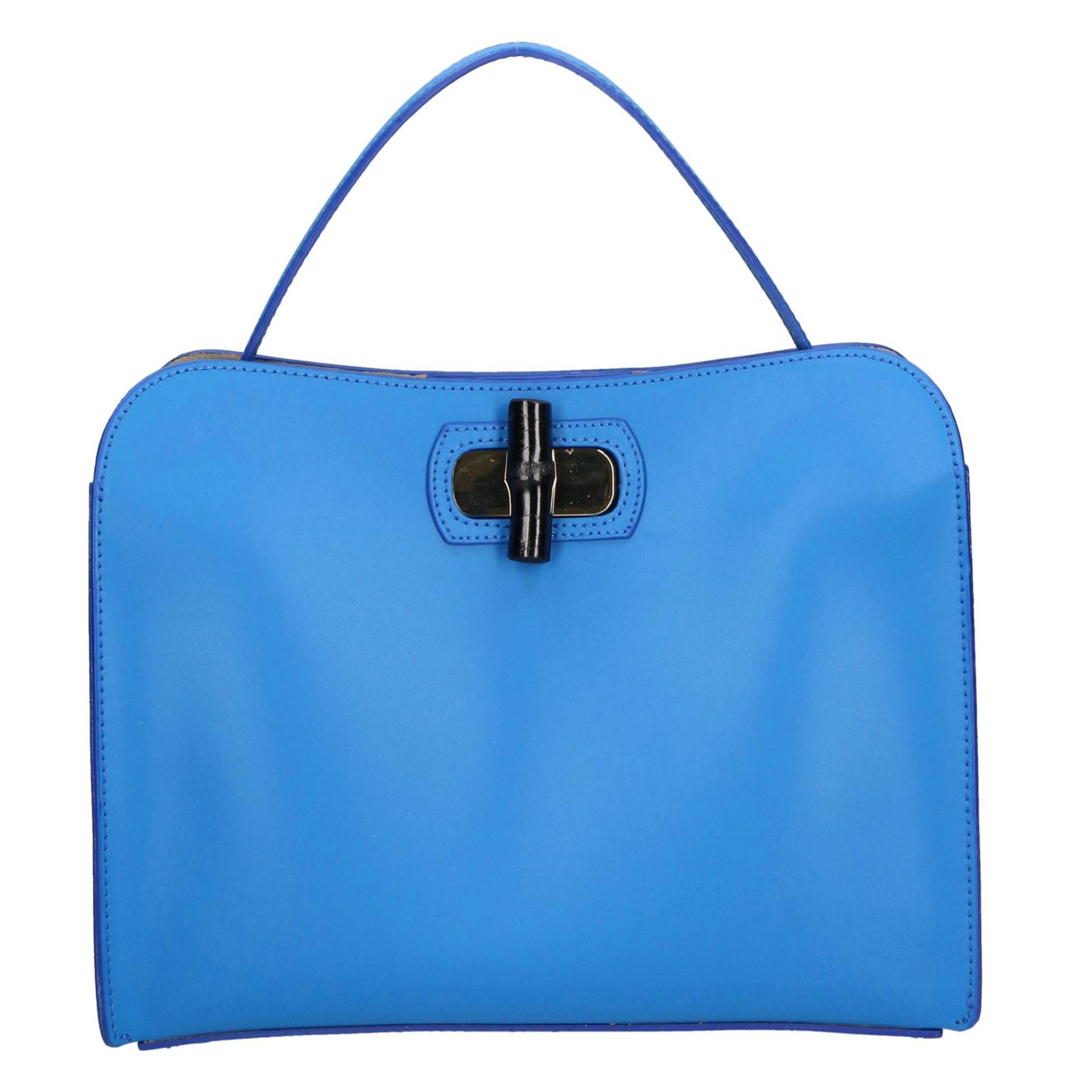 Handtasche Women's Single-compartment Handbag In Wrinkled Leather, With Removable Shoulder Strap. Italian Handcrafted Product. Damen Hellblau ONE SIZE von Gave Lux