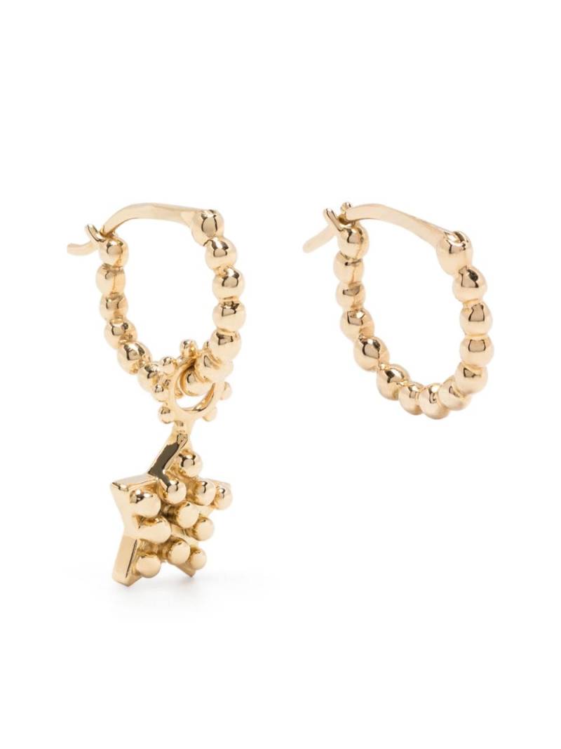 Gaya 18kt yellow gold star-pendant hoop earrings von Gaya