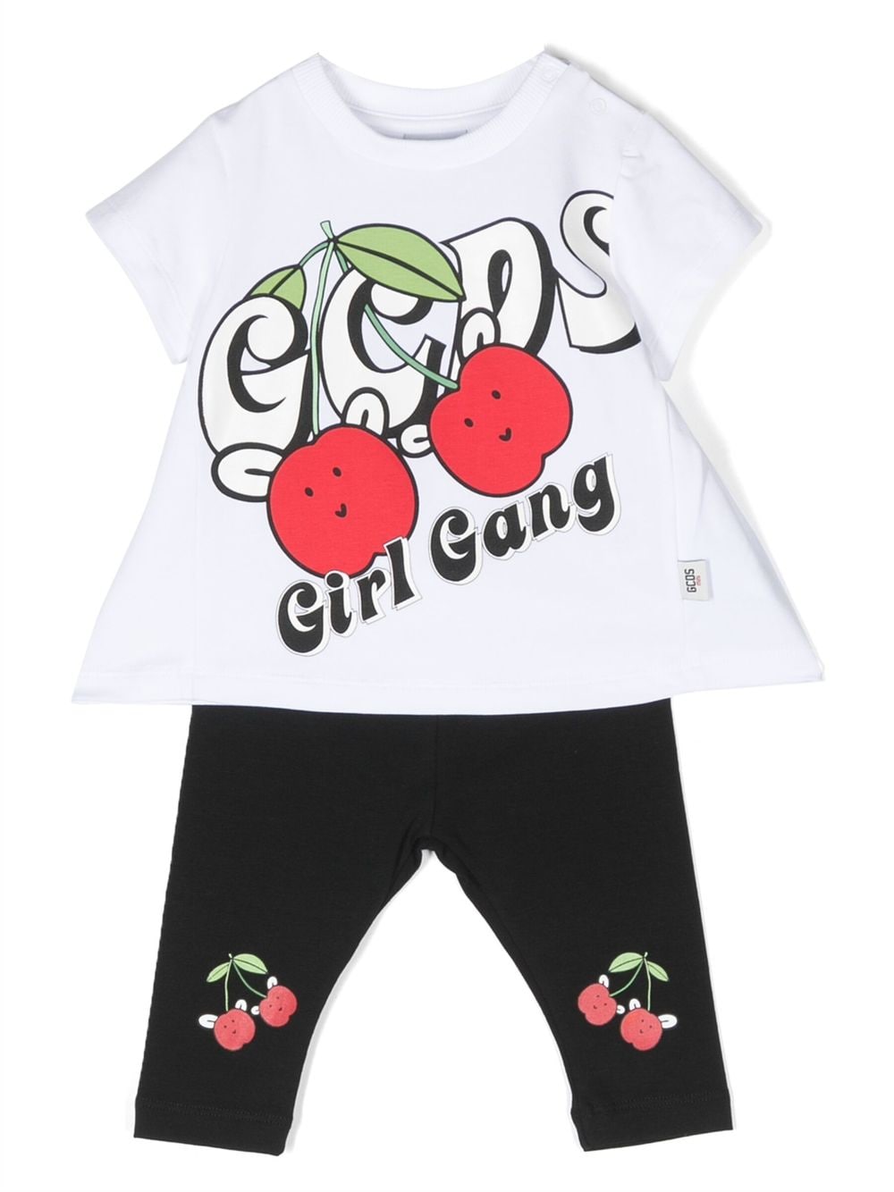 Gcds Kids cherry-print track set - White von Gcds Kids