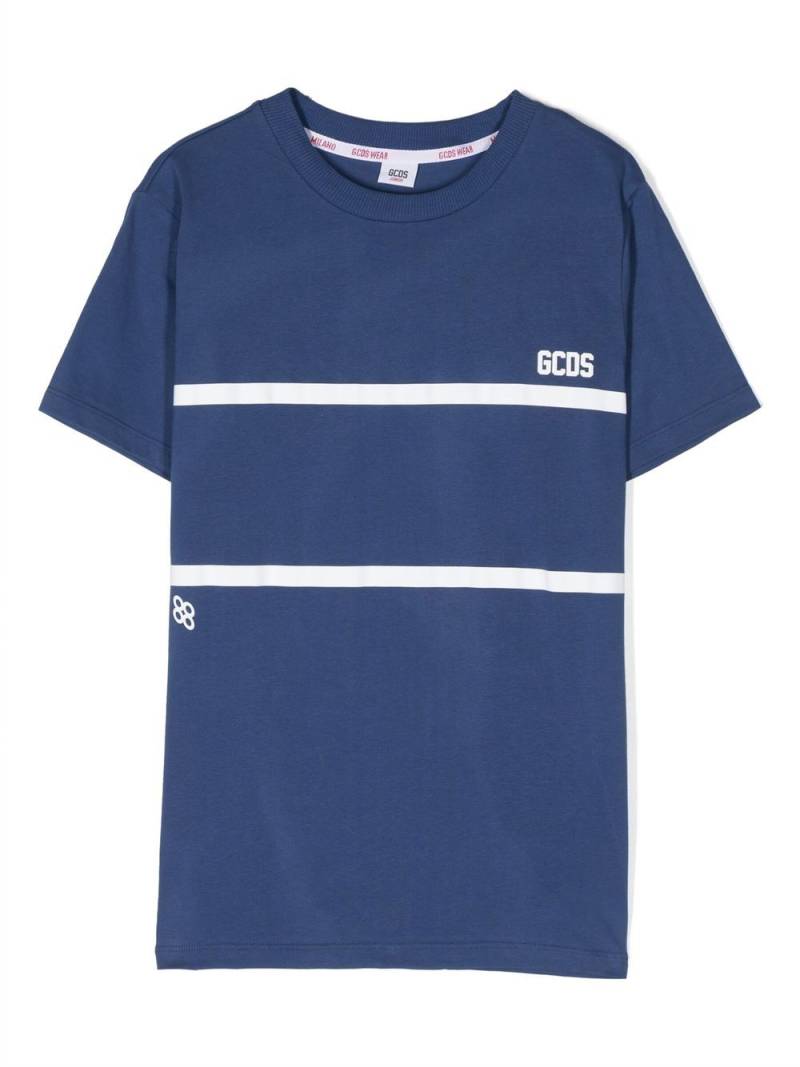 Gcds Kids chest logo-print detail T-shirt - Blue von Gcds Kids