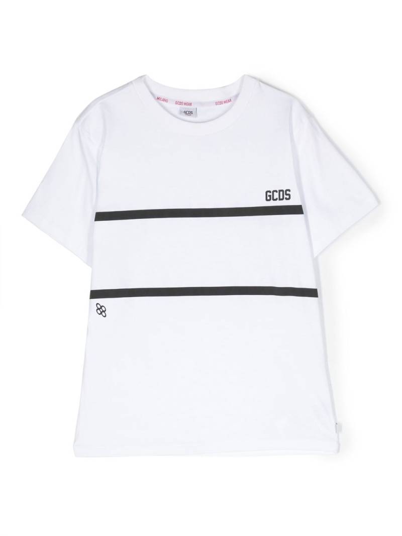 Gcds Kids chest logo-print detail T-shirt - White von Gcds Kids