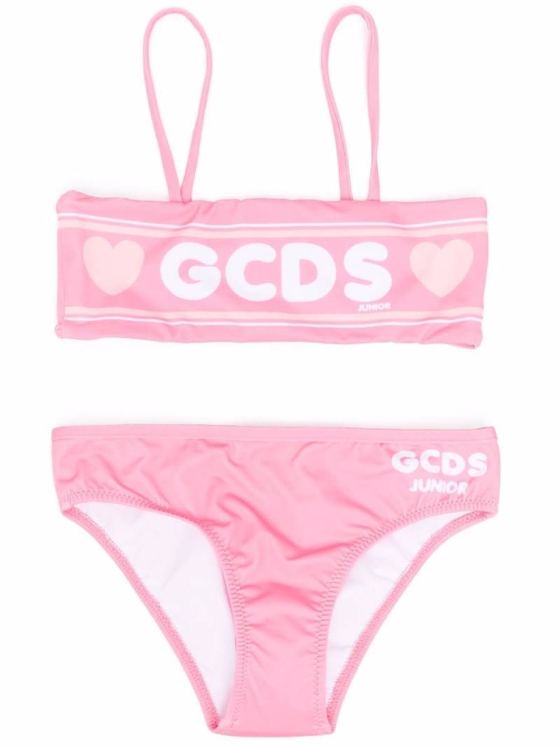 Gcds Kids heart-print two-piece bikini - Pink von Gcds Kids