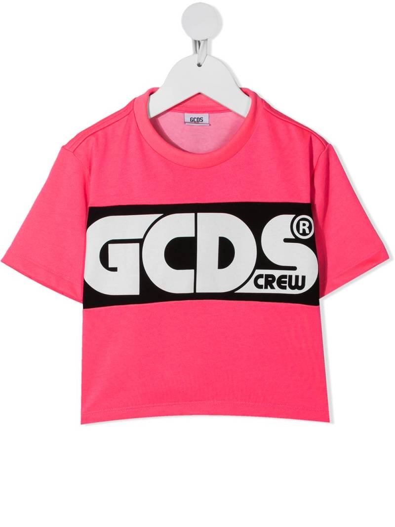 Gcds Kids logo print T-shirt - Pink von Gcds Kids