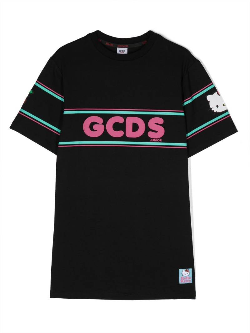 Gcds Kids logo-print T-shirt dress - Black von Gcds Kids