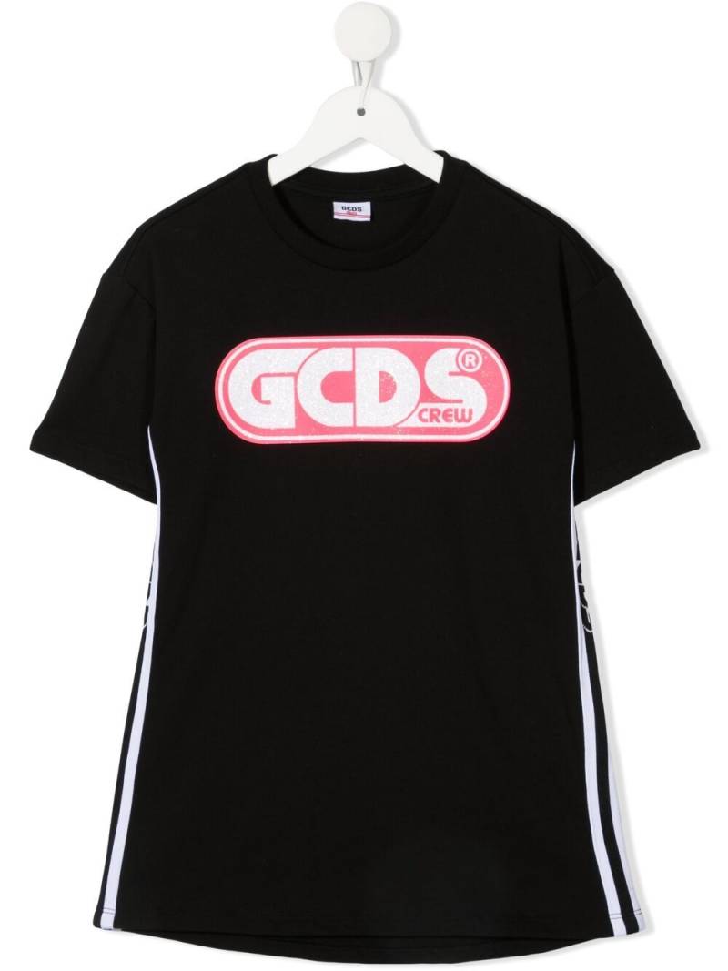 Gcds Kids logo-print T-shirt dress - Black von Gcds Kids