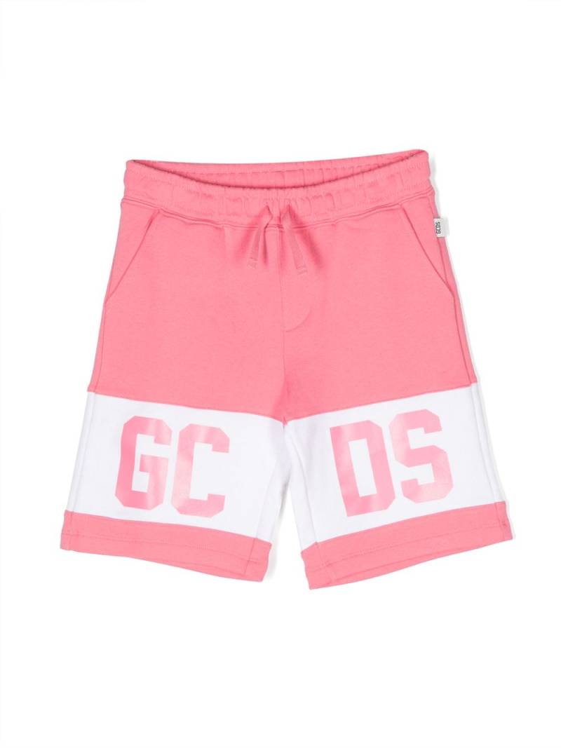 Gcds Kids logo-print cotton shorts - Pink von Gcds Kids