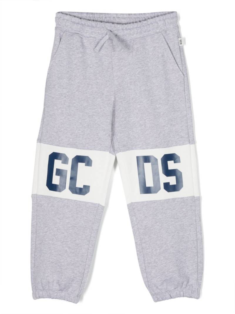 Gcds Kids logo-print cotton track pants - Grey von Gcds Kids