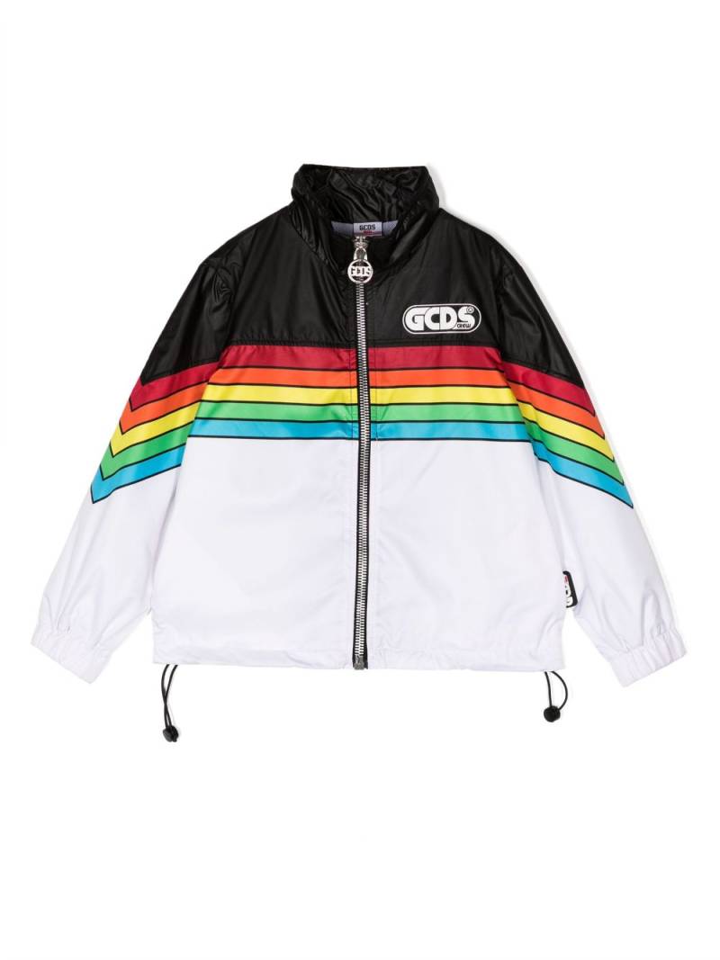 Gcds Kids logo-print zip-up jacket - White von Gcds Kids