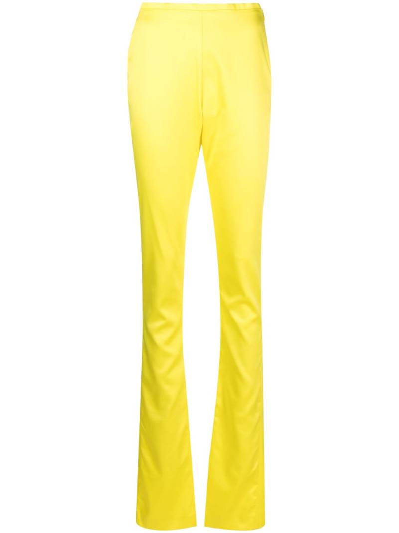 GCDS Bling glossy skinny trousers - Yellow von GCDS