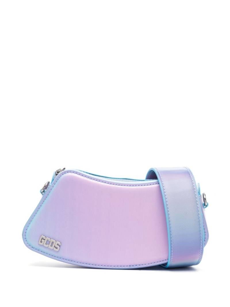 GCDS Comma holographic shoulder bag - Blue von GCDS