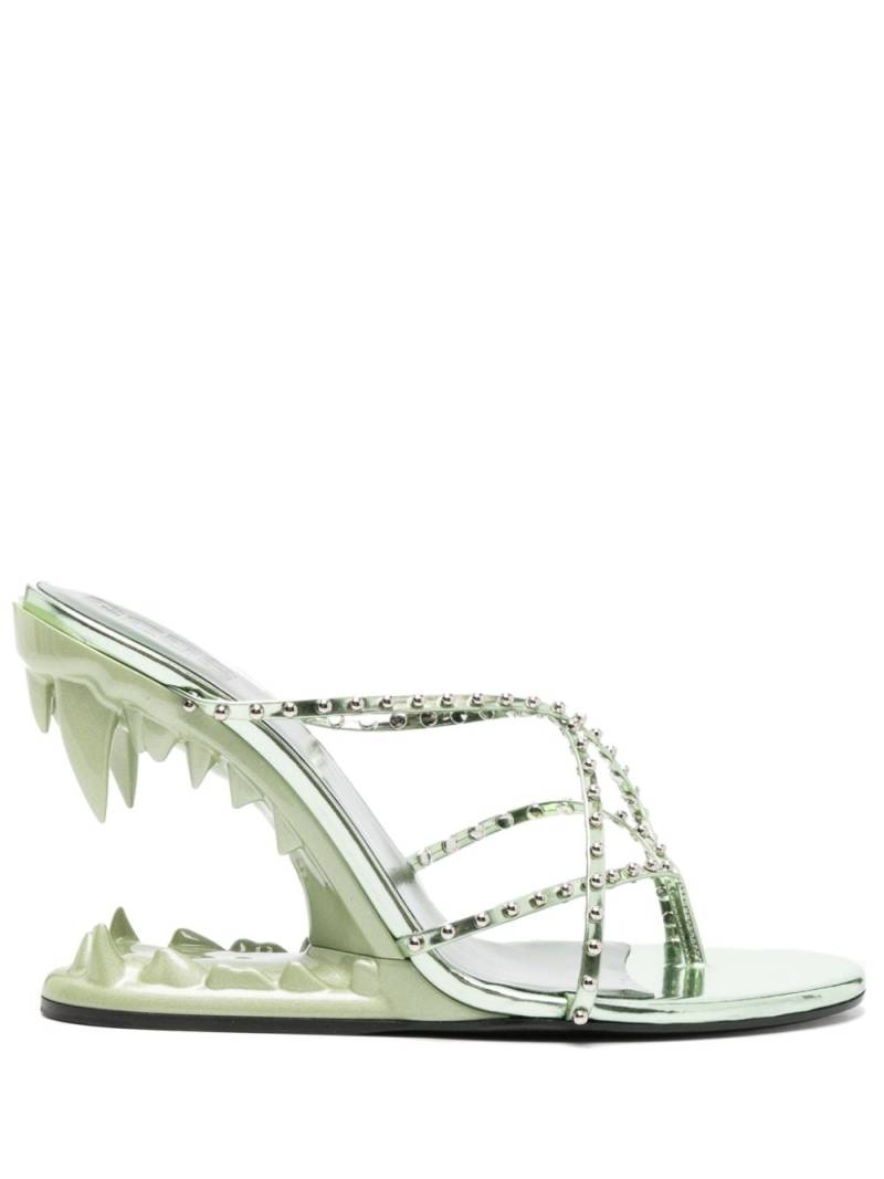 GCDS Morso 115mm studded sandals - Green von GCDS