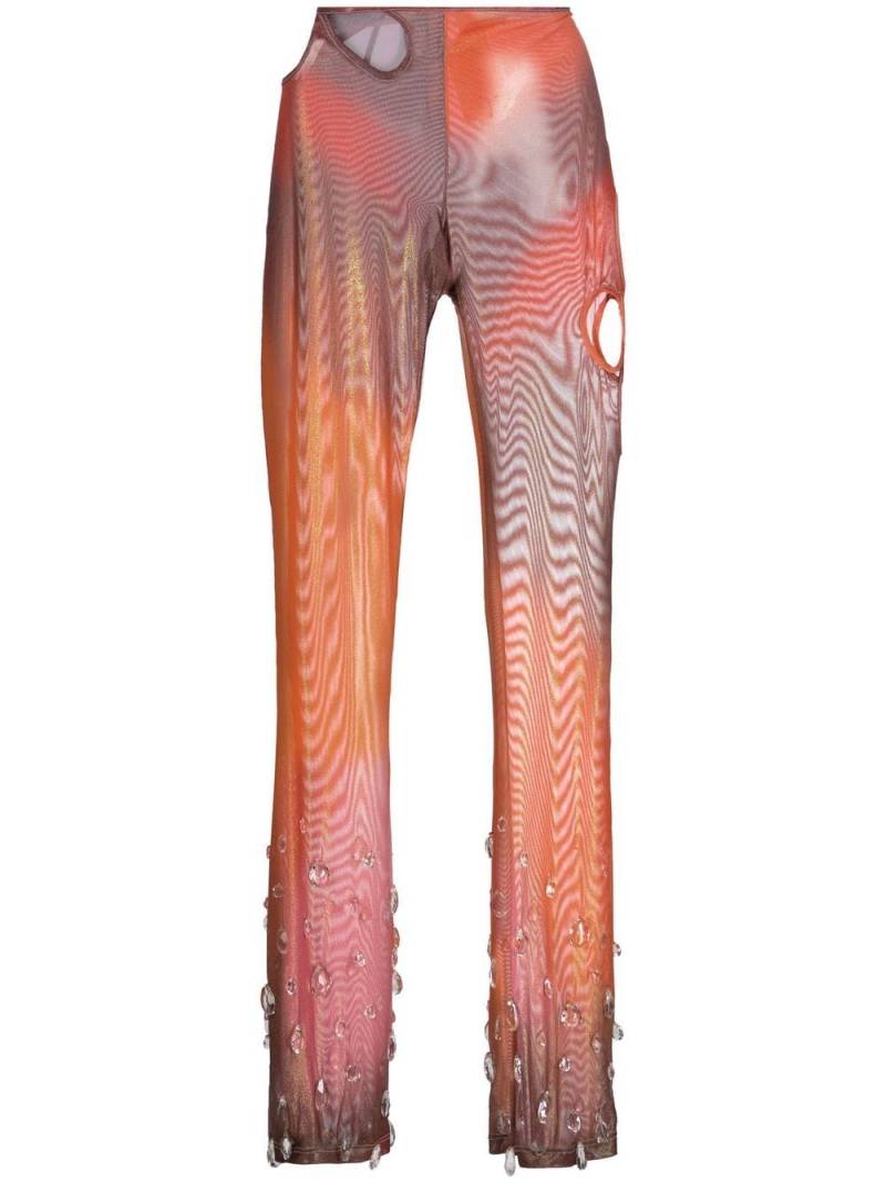 GCDS Sita Drops flared trousers - Orange von GCDS